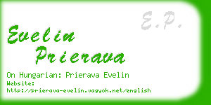 evelin prierava business card